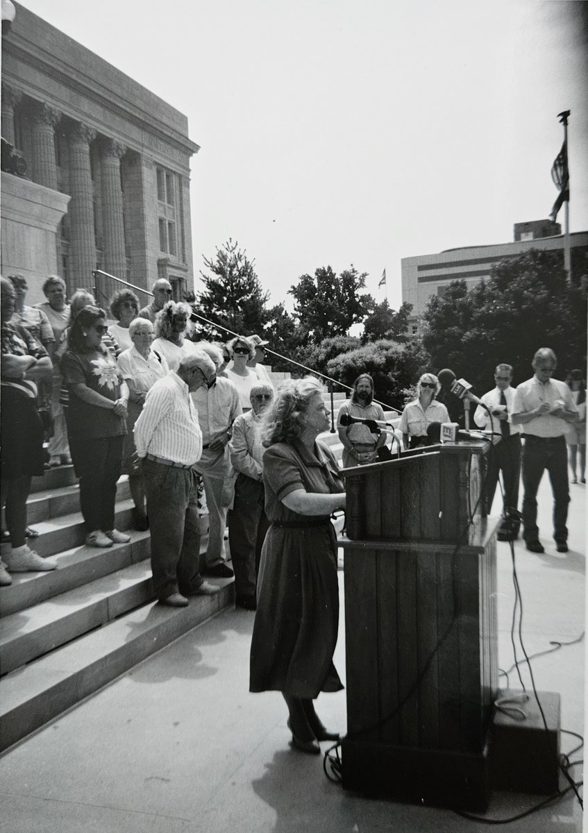 Throwback Thursday! Ann Kutcher speaks at a press conference after submitting signatures for the 1/10 of 1% Parks, Soils, and Water Sales Tax initiative, approved by voters in 1984 and revisited every 10 years.