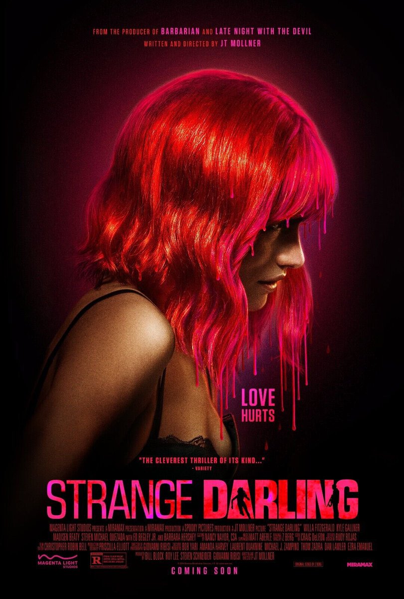 TonySago's tweet photo. If you haven’t seen @strangedarlingx yet, what are you waiting for? One of the best films of 2024. @willafitz gave an Oscar nominating performance! #StrangeDarling #JTMollner https://t.co/0HPtZf4fNC