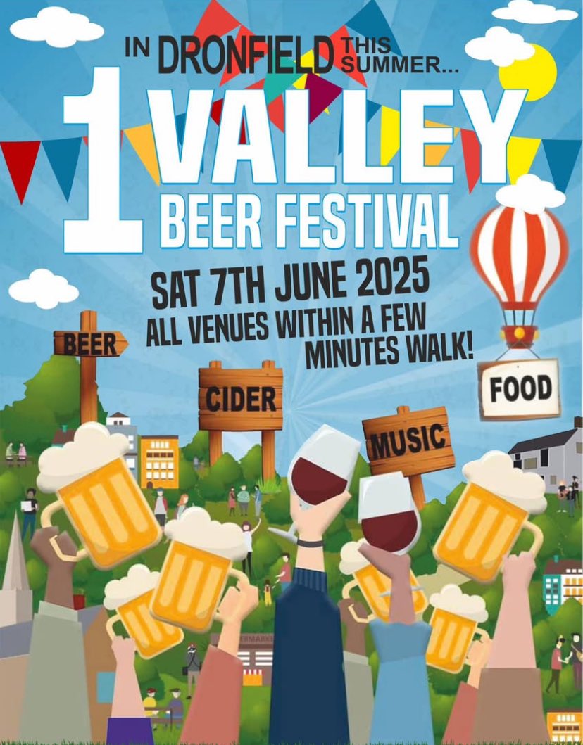 💥DATE FOR YOUR DIARY!💥
This years <a href="/OneValleyFest/">One Valley</a> beer fest is going to be on SATURDAY 7th JUNE! 👍
Looking forward to it already…
🍻🥂🍺🍷🍹🍸🎶🥁🎸🎤🙌😊 
If you know, you know….