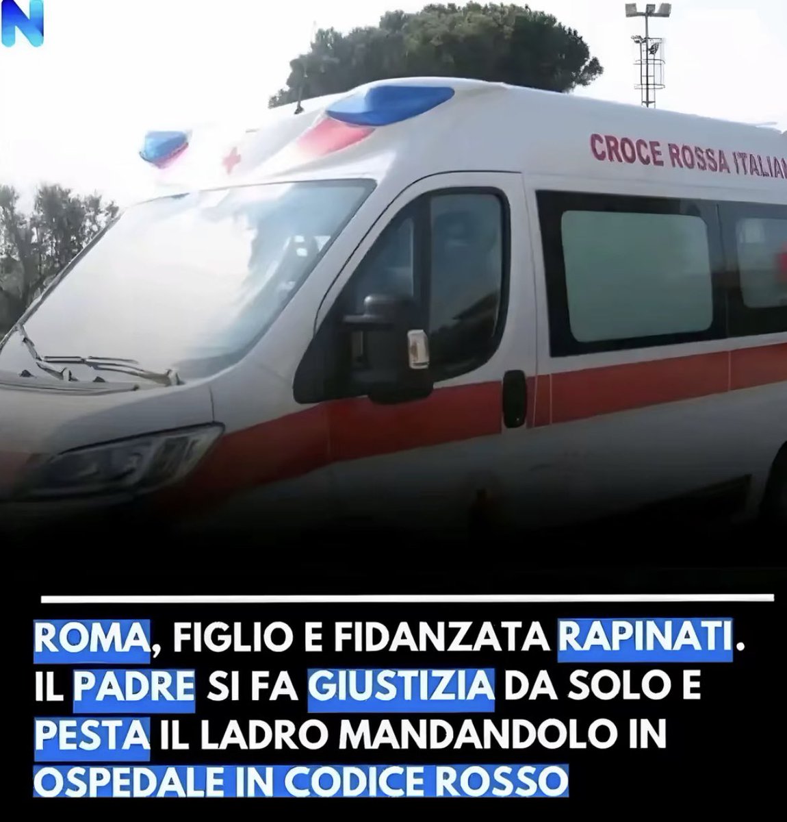 Roma: 

Due tossici di 30 anni picchiano e rapinano due ragazzini di 16 anni, portandogli via una catenina d’oro. 

Poco dopo, il padre del ragazzino, avvertito di quanto fosse successo, torna sul posto e trova i rapinatori.

Ne raggiunge uno mentre tenta di fuggire e lo colpisce
