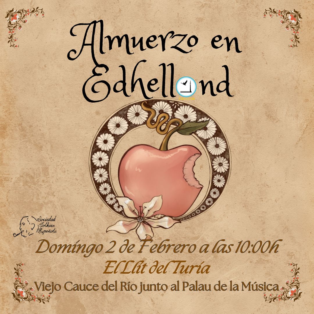 ALMUERZO EN EDHELLOND

Os informamos que el Domingo 2 de Febrero a las 10 a.m el Smial de Edhellond se va a reunir en el "Llit del Turia" que está ubicado dentro del viejo cauce del río justo al lado de el Palau de la Música.

#SmialSTE
#EventosSTE

maps.app.goo.gl/mZLtD9KQkTasse…