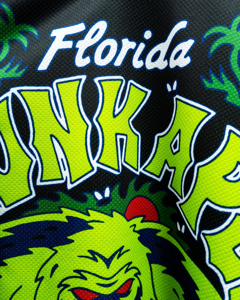 Embracing the legend of the Florida Skunk Ape🦍
This Specialty Skunk Ape Jersey was designed by local artist joshuanoom.com!