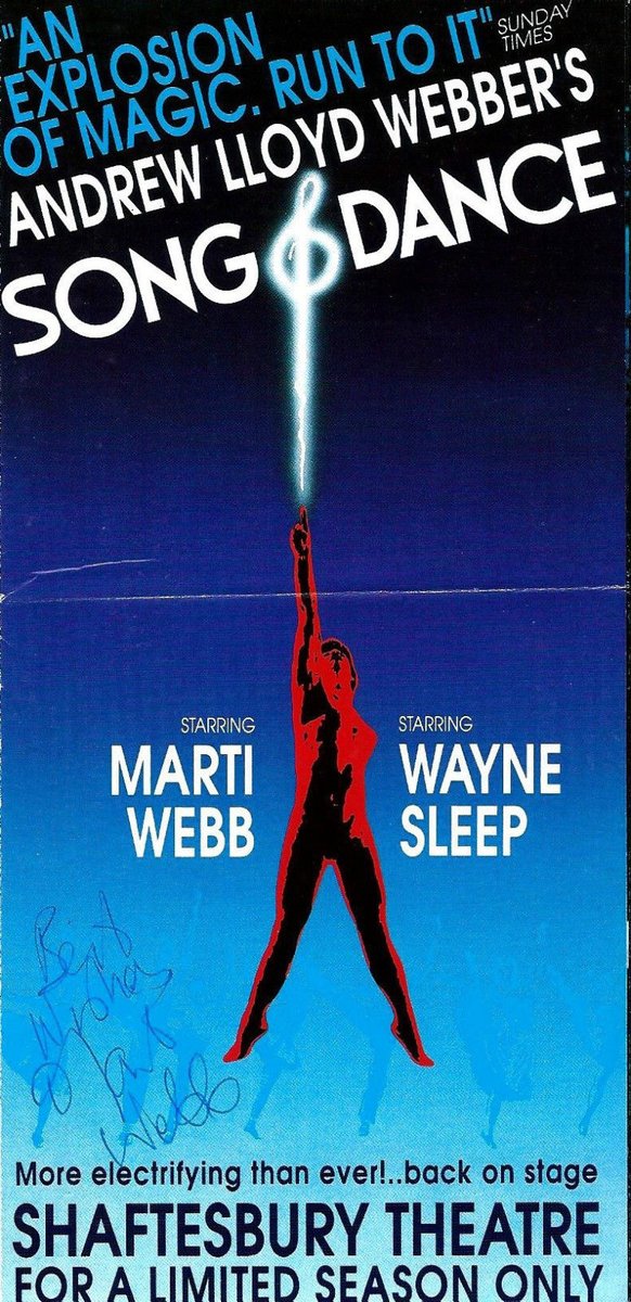 It's 35 years since Marti Webb and Wayne Sleep, original stars of Song &amp; Dance, opened in a revival at the Shaftesbury Theatre, London. The show featured Marti singing Tell Me on a Sunday in the first half, while Wayne danced to Variations after the interval