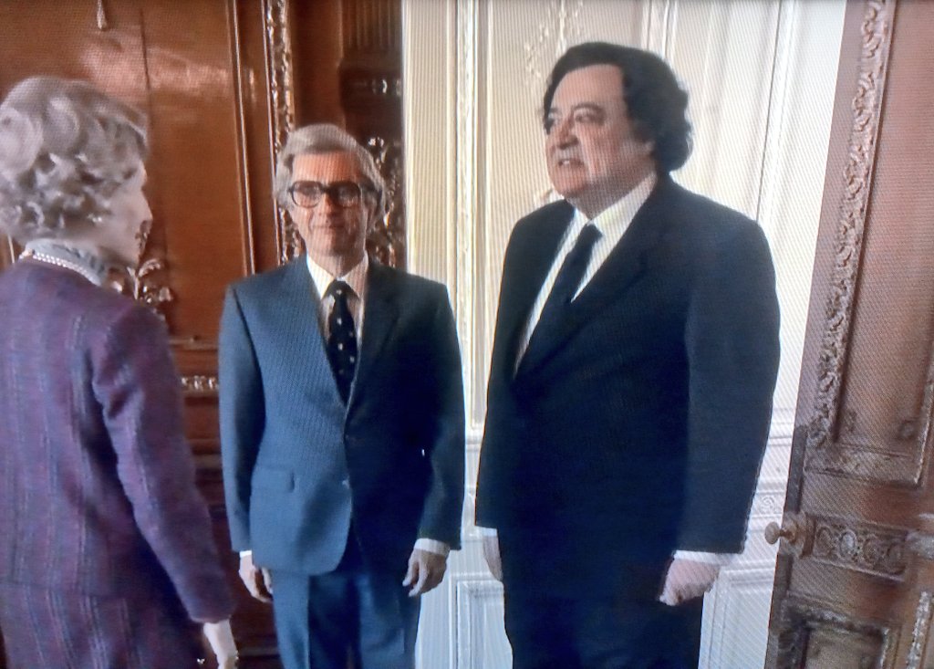 MichaelCGlasper's tweet image. Watching Brian and Maggie.

I&apos;d completely forgotten that Little &amp;amp; Large were in the Cabinet in 1981.
