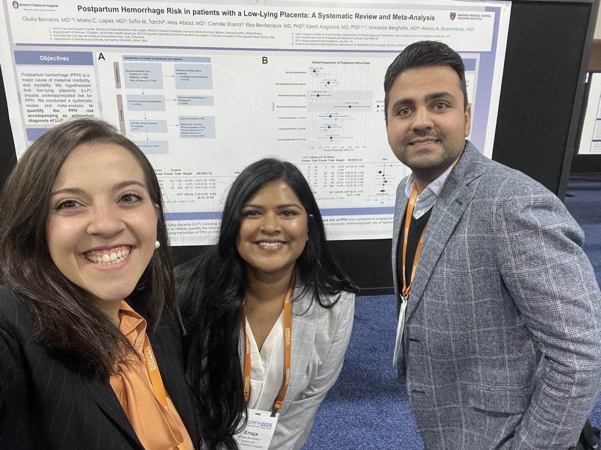 Had a great time presenting my meta-analysis on postpartum hemorrhage risk in women with low-lying placenta at #SMFM25! Grateful for the opportunity to share our findings and engage in great discussions.