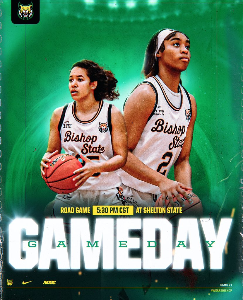 It’s Game Day…The Wildcat Way 🐯💚🏀 On the Road today 🚍In T-Town tonite #WeAreBishop #WildcatWay

⏰ : 5️⃣:3️⃣0️⃣PM

🗓️: Thursday, January 30, 2025

🆚 : Shelton State @sheltonstateathletics 

📍:Tuscaloosa, Alabama 

🖥️ WATCH LIVE :m.youtube.com/@SheltonStateA…