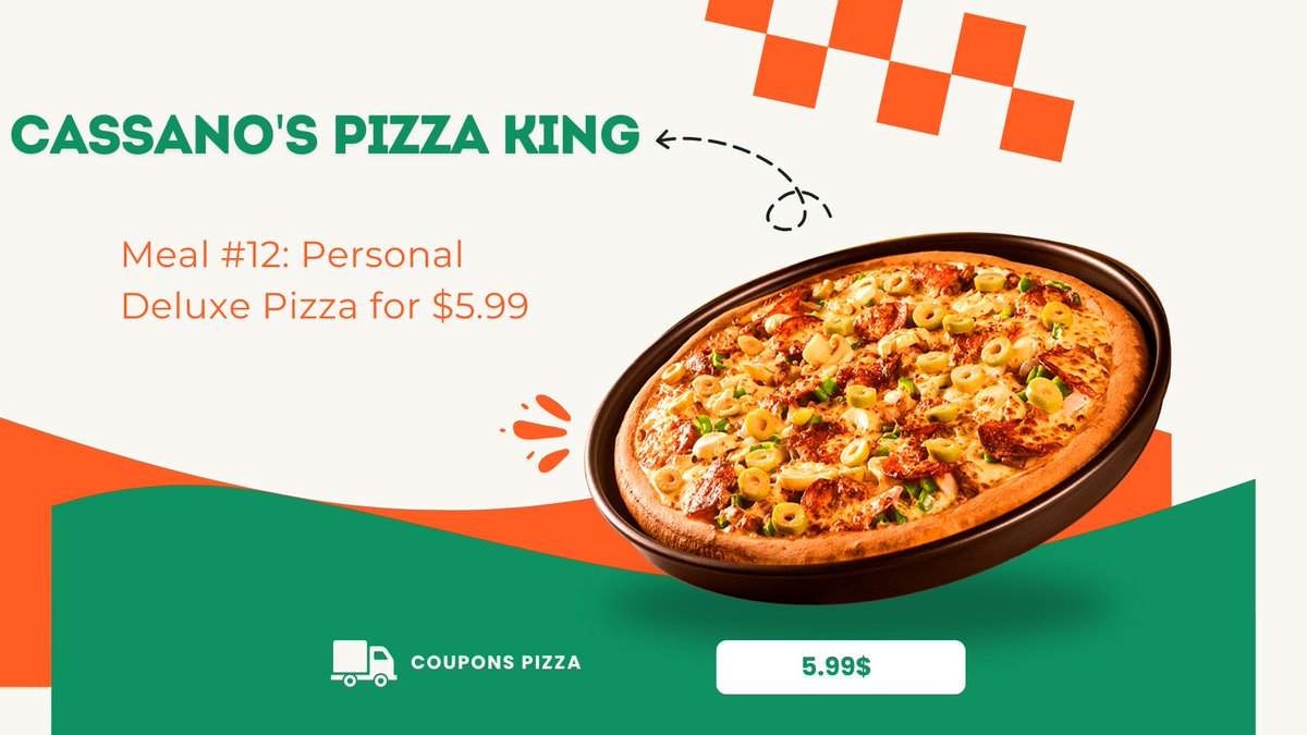 heycouponspizza's tweet image. 👑 Personal Deluxe Pizza for just $5.99!
🍕 The perfect solo treat for pizza lovers! Don’t miss out! 🔥
#PizzaCasserol #FoodCravings #PizzaSelberMachen #PizzaBar