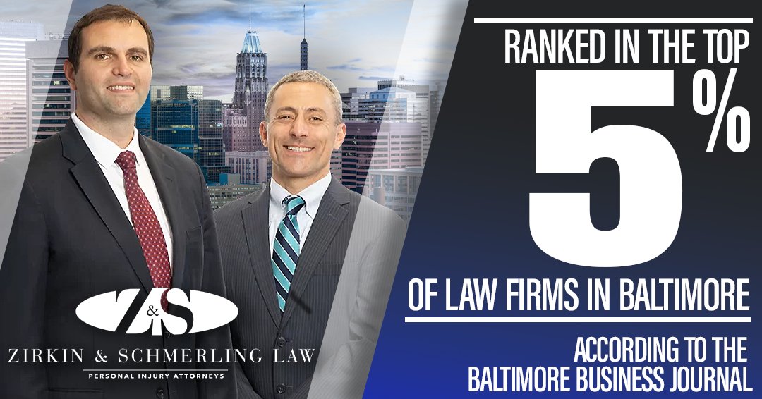 Big news! Zirkin &amp; Schmerling has been ranked in the top 5% of law firms in Baltimore, by the Baltimore Business Journal.

Thank you to our incredible team and clients for making this possible!