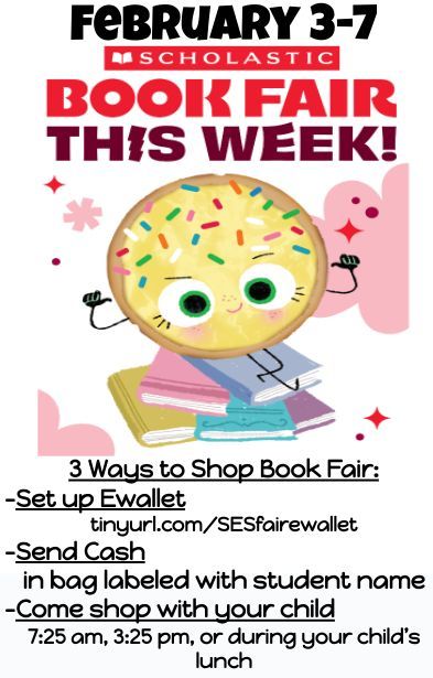 Sunnyvale Elementary Book Fare starts Monday, February 3! 
set up eWallets here: buff.ly/4hcl8Ou