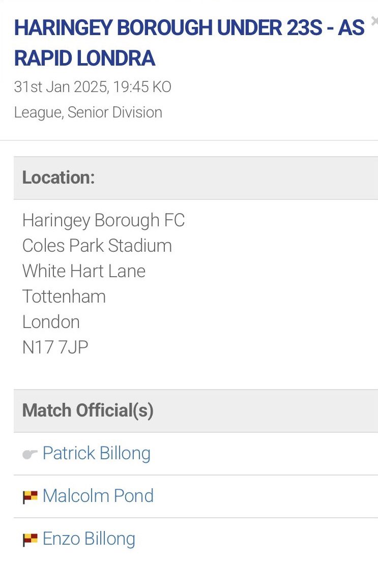 @HaringeyBoroughU23🦋⚽️ (@haringeyboroug1) on Twitter photo the 1st match of weekend pending .<a href="/HaringeyBoroFC/">Haringey Borough</a> .<a href="/HBWFC1/">Haringey Borough Women FC</a> FNF MATCHDAY 🫵🏾⚽️
🆚 <a href="/rapid/">Rapid</a> londra
🏟️ @CVS Stadium
🏆 <a href="/EssexAllianceFL/">Essex Alliance FL</a>
⏰ 7:45pm GMT the 1st match of weekend pending .<a href="/HaringeyBoroFC/">Haringey Borough</a> .<a href="/HBWFC1/">Haringey Borough Women FC</a> FNF MATCHDAY 🫵🏾⚽️
🆚 <a href="/rapid/">Rapid</a> londra
🏟️ @CVS Stadium
🏆 <a href="/EssexAllianceFL/">Essex Alliance FL</a>
⏰ 7:45pm GMT