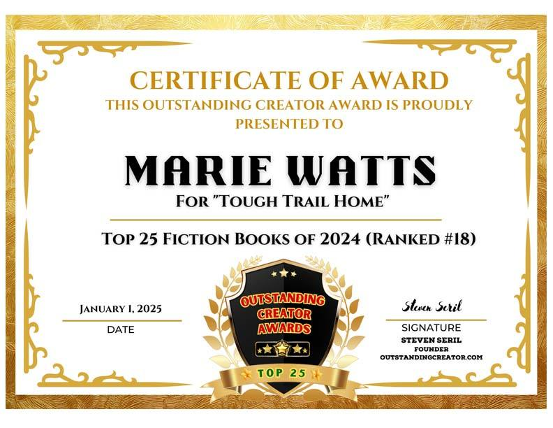 kristinethall's tweet photo. 🎉CONGRATULATIONS to TOUGH TRAIL HOME by #TexasAuthor Marie Watts. Read my #audiobook #bookreview to learn why it's an #awardwinningnovel: https://t.co/CpEL3zfRE6!
Snag it now on KU, or 2/1 on $2.99 Kindle Monthly Deal starts. #TexasBook #ruralfiction #smalltowntexas #LoneStarLit https://t.co/iIThV24e4T