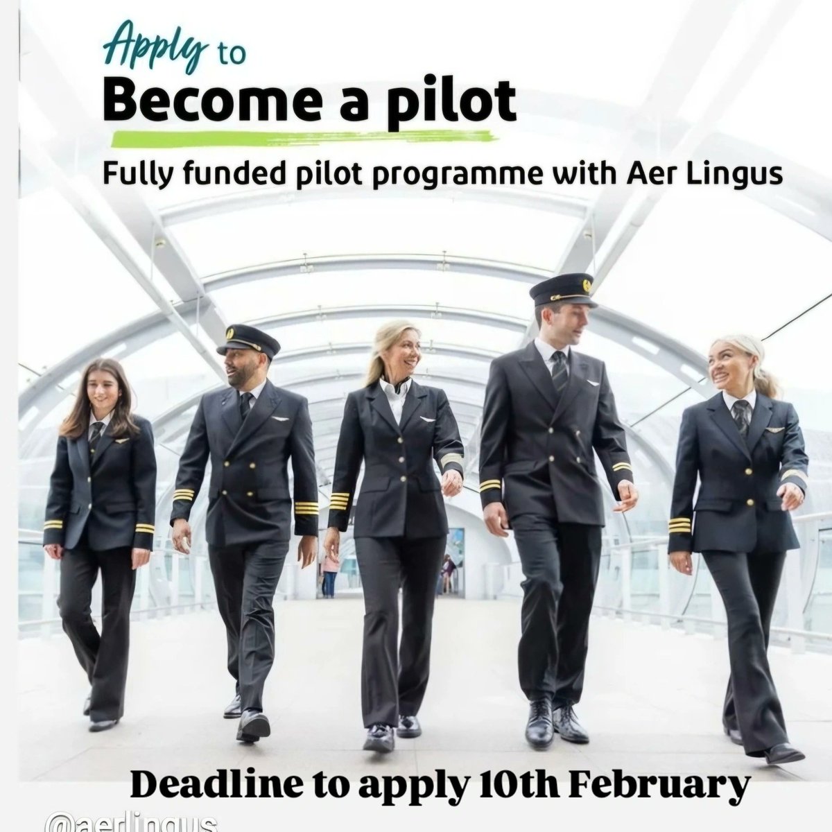 Irish in London Official (@irishinlondon) on Twitter photo Deadline to apply to <a href="/AerLingus/">Aer Lingus</a> fully funded pilot programme 10th February 2025. #IrishinLondon #Aerlingus Deadline to apply to <a href="/AerLingus/">Aer Lingus</a> fully funded pilot programme 10th February 2025. #IrishinLondon #Aerlingus