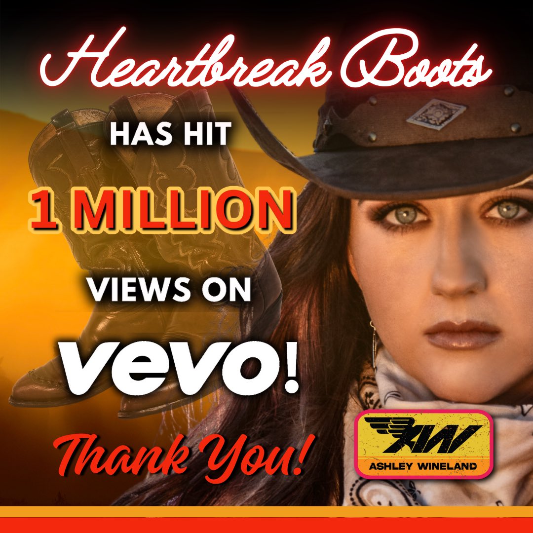 ONE MILLION VIEWS FOR HEARTBREAK BOOTS! Thank you to everyone who has gone and watched the video on VEVO and shared it ❤️‍🔥 You have my love and gratitude ❤️‍🔥