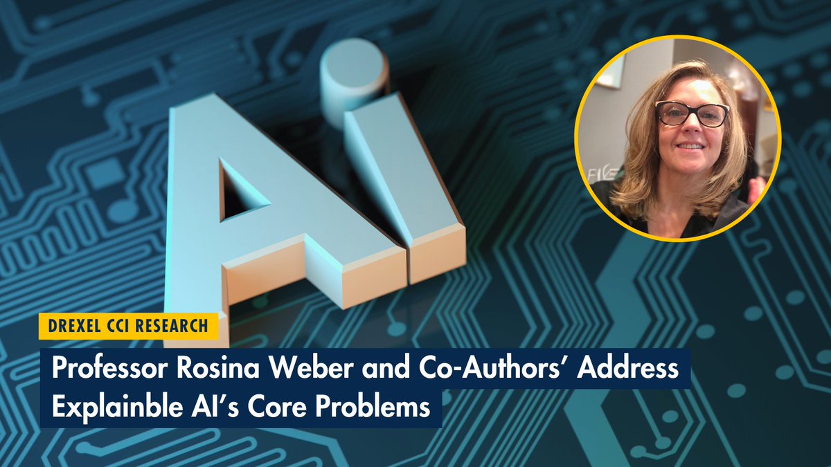 Drexel College of Computing & Informatics (@drexelcci) on Twitter photo Rosina Weber, professor of information science and computer science, and her three co-authors published a cover article in <a href="/AIMagazine_BC/">AI Magazine</a> arguing that explainable AI (XAI) has serious problems.
ow.ly/68mx50UQCVP Rosina Weber, professor of information science and computer science, and her three co-authors published a cover article in <a href="/AIMagazine_BC/">AI Magazine</a> arguing that explainable AI (XAI) has serious problems.
ow.ly/68mx50UQCVP