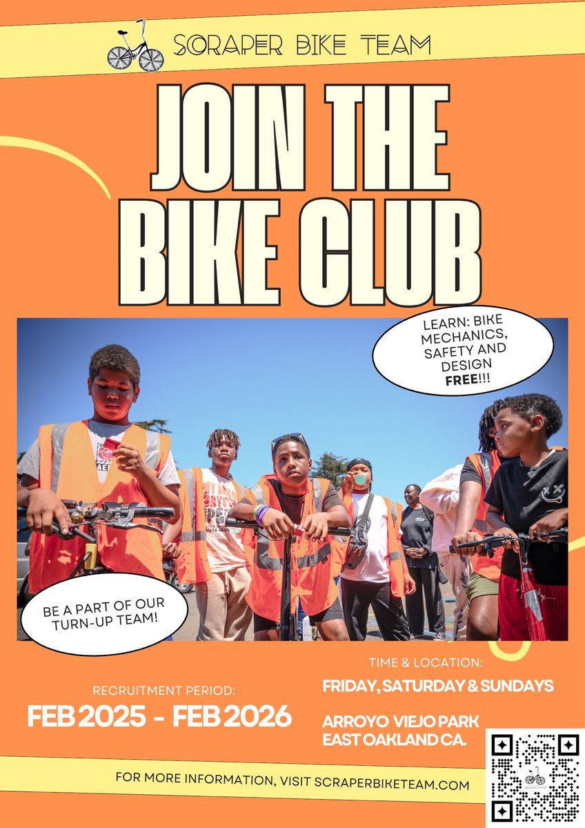 It's that time again!!! We are actively seeking new Scraper Bike Members between the ages of 10-17 to join the new and revamped The Original Scraper Bike Team!!! Please complete the application if you are interested!! 

forms.gle/X7ACeAUimwvGe1…