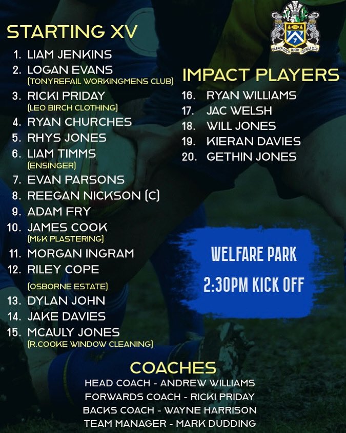 Gilfach Goch RFC tweet media