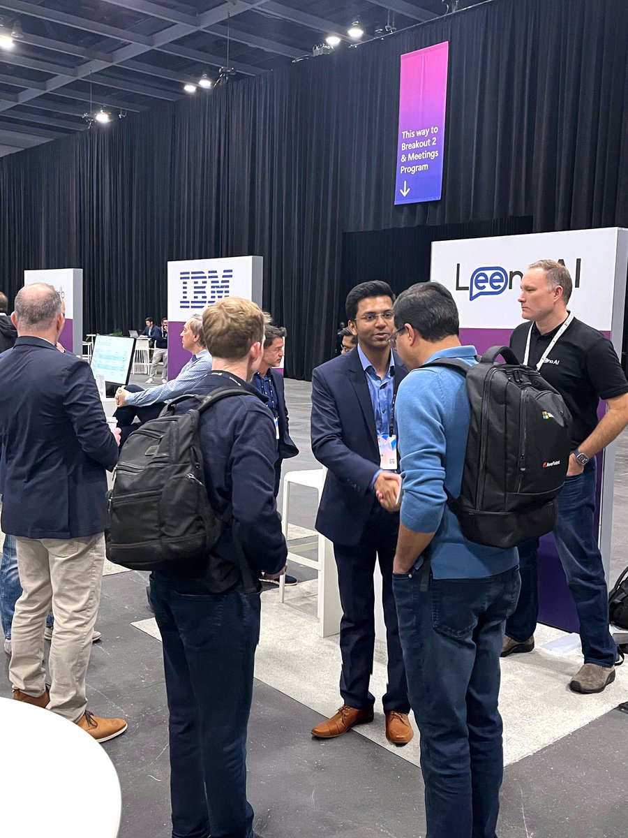 ⚡ The Leena AI booth is buzzing at the <a href="/Microsoft/">Microsoft</a> AI Tour in New York! ⚡

We just had an amazing catch-up with Peter Ward, CEO at <a href="/SoHoDragon/">Team Dragon</a>, and many other industry leaders—discussing the future of Agentic AI, automation, and the Zero Ticket Enterprise. 🚀

Fresh AI insights