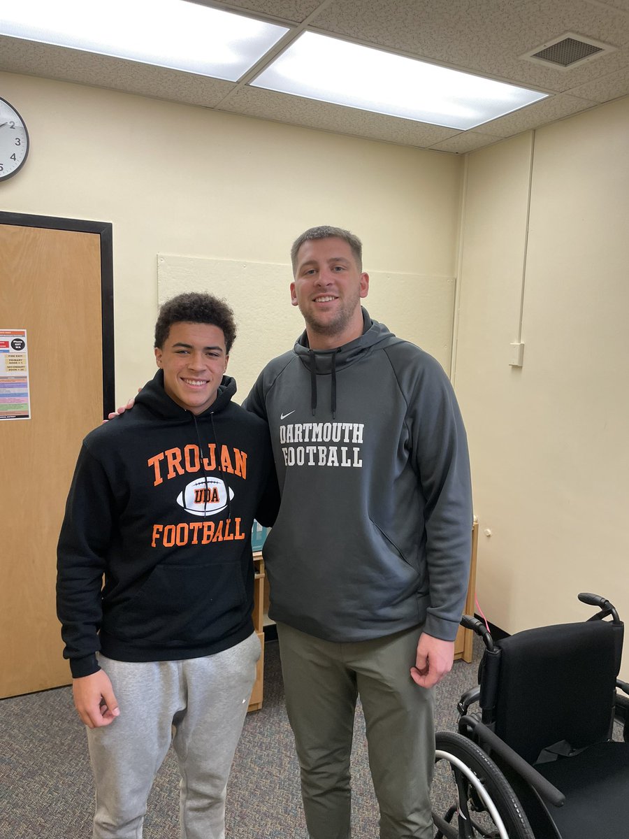 Isaac Jackson (@isaacjackson_1) on Twitter photo Thank you <a href="/grayson_kline/">Grayson Kline</a> for taking time and talking with <a href="/SavageEoghan/">Eoghan Savage |2027|DE/TE|</a> and I. I had a nice time learning about Dartmouth football with you.
<a href="/mccartneyb_/">Braiden McCartney | 2026 | OL/DL</a> <a href="/CarterDreib9/">Carter Dreibelbis</a> <a href="/KarsonEngle/">Karson Engle</a> <a href="/troutman_wyatt/">Wyatt Troutman</a> <a href="/timsav71/">Tim Savage</a> <a href="/mrpafootball/">mrpafootball.com</a> Thank you <a href="/grayson_kline/">Grayson Kline</a> for taking time and talking with <a href="/SavageEoghan/">Eoghan Savage |2027|DE/TE|</a> and I. I had a nice time learning about Dartmouth football with you.
<a href="/mccartneyb_/">Braiden McCartney | 2026 | OL/DL</a> <a href="/CarterDreib9/">Carter Dreibelbis</a> <a href="/KarsonEngle/">Karson Engle</a> <a href="/troutman_wyatt/">Wyatt Troutman</a> <a href="/timsav71/">Tim Savage</a> <a href="/mrpafootball/">mrpafootball.com</a>