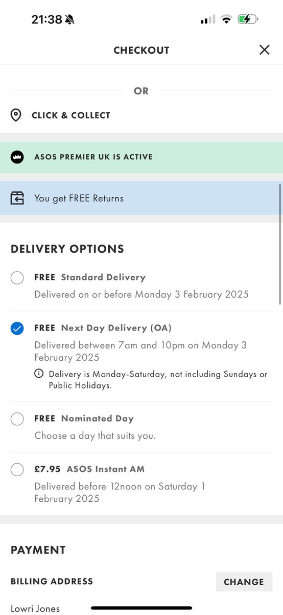 LowJones1302's tweet image. Why am I paying for a year’s worth of next day delivery when next day isn’t even an option anymore?! @ASOS_news