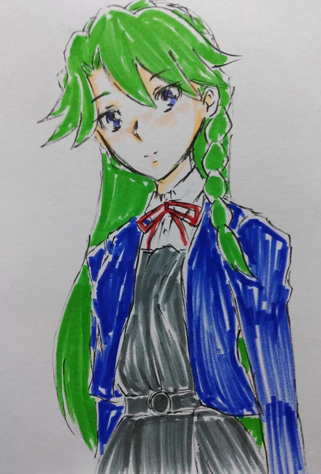 #ゴープリ10周年なので海藤みなみさん3733枚描いてお祝い(104,105)ラブライブアジアツアー横浜公演の前にモチベ上げるためラクガキ。 