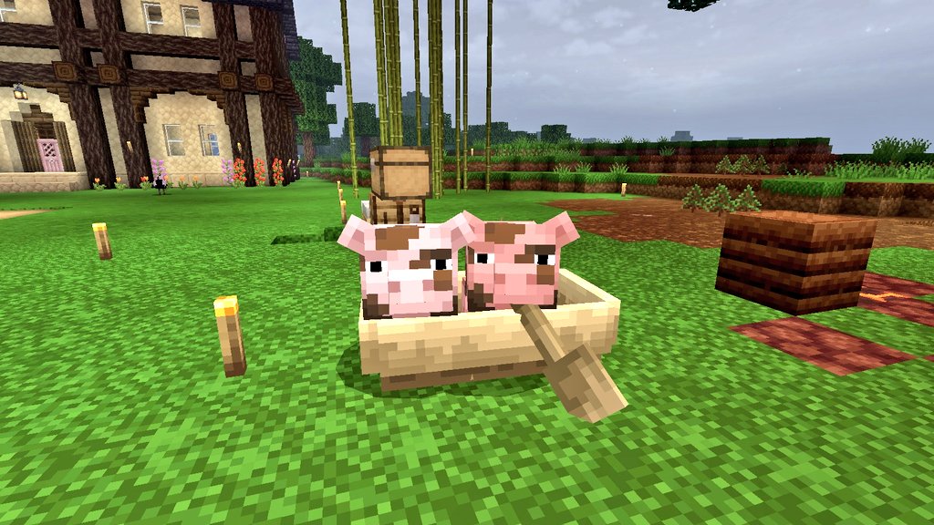 Haaapin1banana's tweet photo. ♡仲良し♡
 #Minecraft  #マイクラ
 #マイクラサバイバル
 #AFRESH＆animation
おはようございます☀ https://t.co/dknEEbcyUi