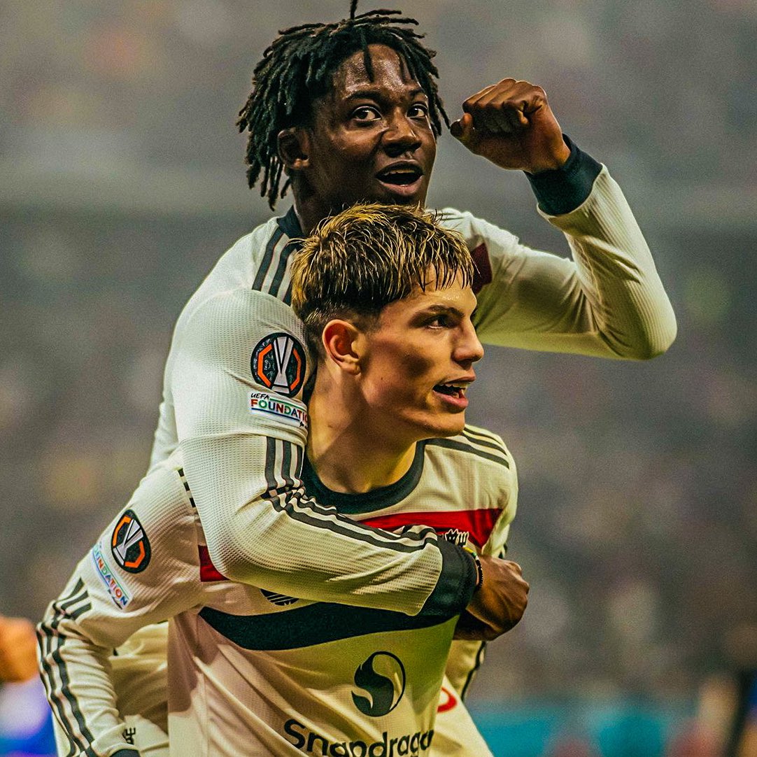 eurofootcom's tweet photo. 🏴󠁧󠁢󠁥󠁮󠁧󠁿✨ Kobbie Mainoo is the first Manchester United player to score + assist  on his first major European start since Wayne Rooney against Fenerbahçe back in 2004. 📈 https://t.co/T57W8znve0