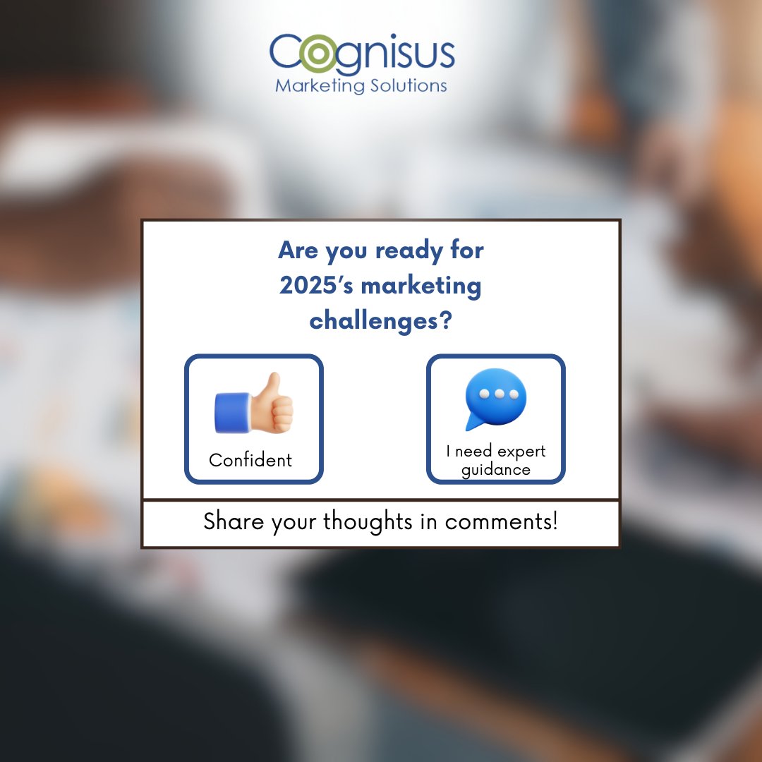 BreffniPFox's tweet image. #QuickPoll: Are you ready for 2025’s marketing challenges? 👍 if you're feeling confident, 💬 if you need expert guidance to stay ahead. Call us at (973) 214-7258 or visit our website for the support and solutions you need to succeed! 1l.ink/SQTTCGG