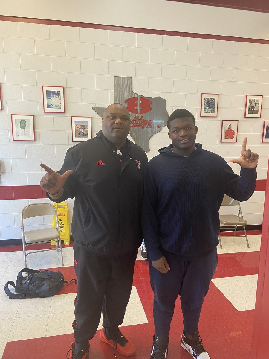 Thank you <a href="/CoachZFitch/">Zarnell Fitch</a> and <a href="/TexasTechFB/">Texas Tech Football</a> for stopping by and speaking with me.