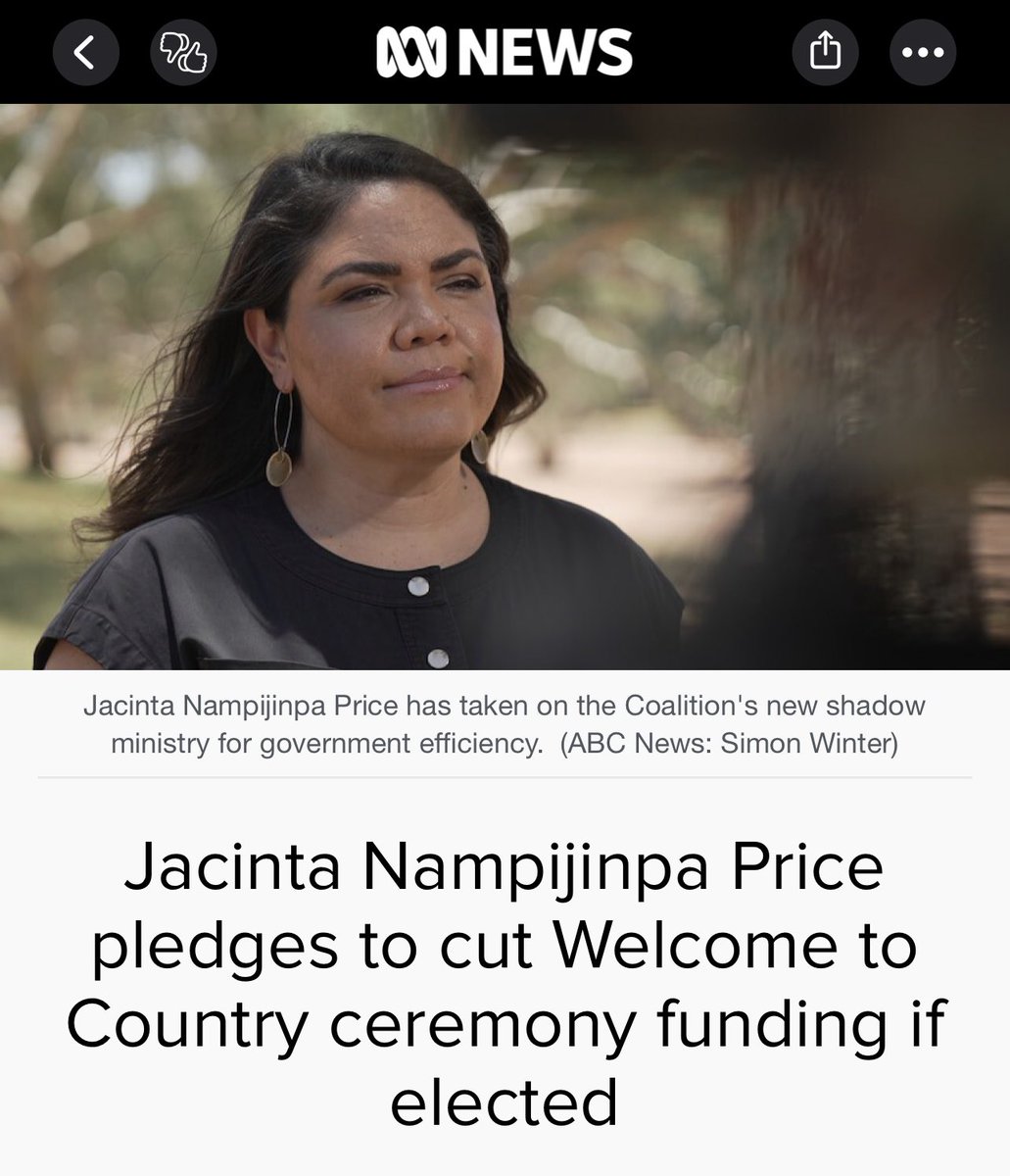 Senator Jacinta Price has said she will cut federal funding for Welcome to Country ceremonies and audit the billions of dollars spent in the Indigenous space.

Good.

Stop wasting taxpayer funds on welcoming us to our own county.