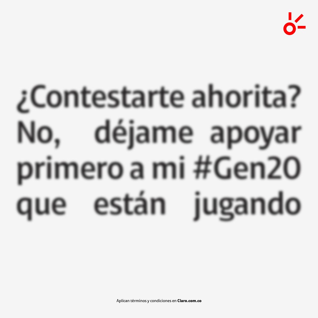ClaroColombia's tweet photo. Ahorita no joven, estoy conectado alentando a la #Gen20 en el partido de hoy. https://t.co/GkoaNZuxpT