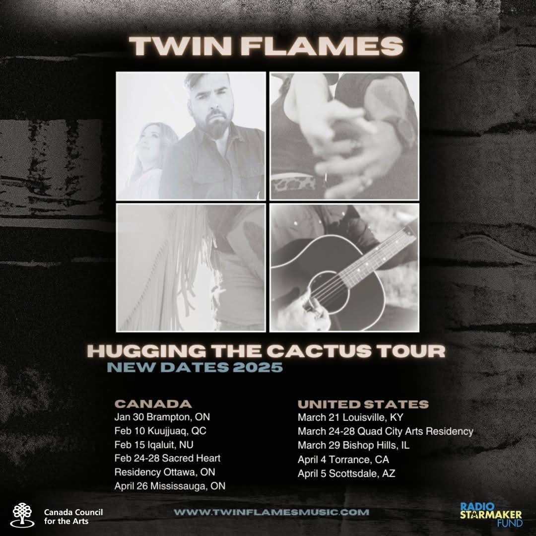 🔥 NEW TOUR DATES ALERT! 🔥

We’re thrilled to announce NEW stops on the Hugging the Cactus Tour! 🌵✨ This journey has been incredible so far, and we can't wait to bring the love to even more cities across Canada &amp; the U.S. 🎶❤️
#TwinFlames #HuggingTheCactusTour #LiveMusic