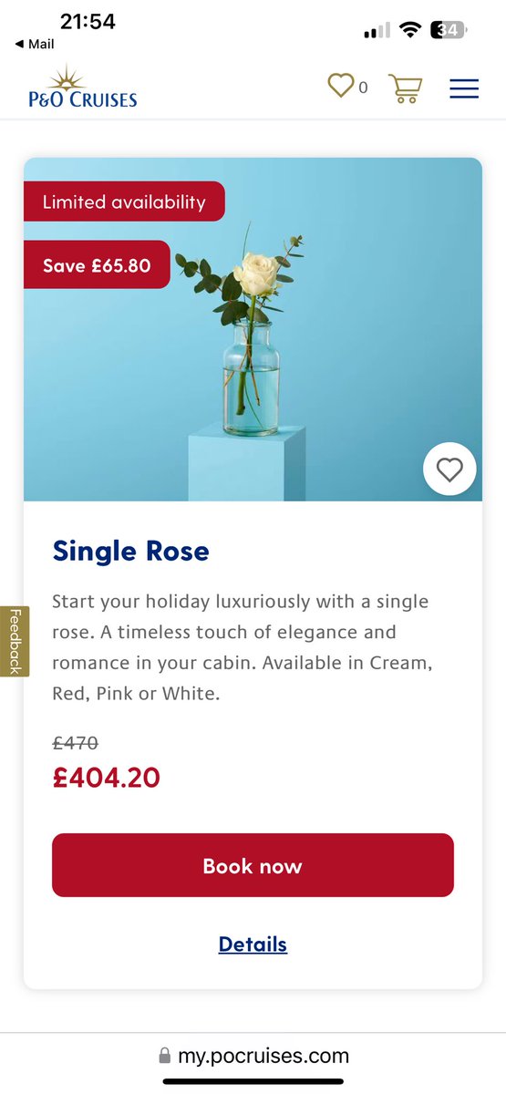 SincityBrits's tweet photo. @pandocruises seems a bit steep for a single rose 🤣🤣🤣 https://t.co/1k43awEffC