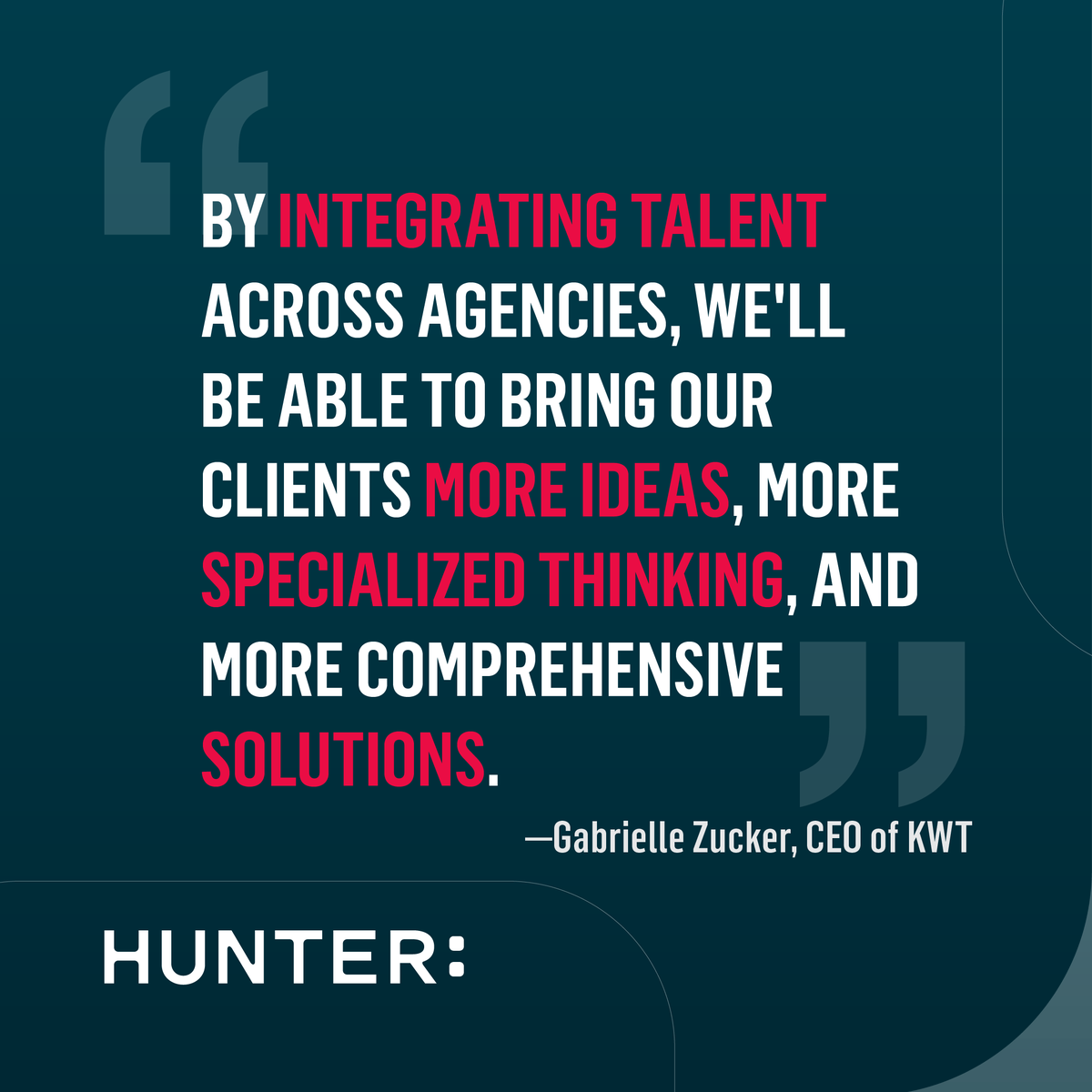 HUNTER: (@hunterpr) on Twitter photo Two agencies, now one ambition. HUNTER and <a href="/kwt_global/">KWT Global</a> are joining forces to create a new marketing and communication powerhouse under the HUNTER banner. Read the full announcement at the link below.
hunterpr.com/news/newswire Two agencies, now one ambition. HUNTER and <a href="/kwt_global/">KWT Global</a> are joining forces to create a new marketing and communication powerhouse under the HUNTER banner. Read the full announcement at the link below.
hunterpr.com/news/newswire