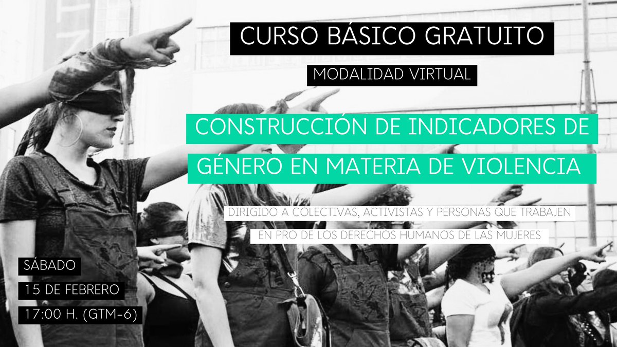 🔔  Alerta de evento 🔔 

Curso básico gratuito
Modalidad virtual
«Construcción de indicadores de género en materia de violencia»

Pre-registro hasta el 06 de febrero: forms.gle/zxd8fS3Lad3wyG…
Curso: 15 de febrero de 2025.

*Cupo limitado*