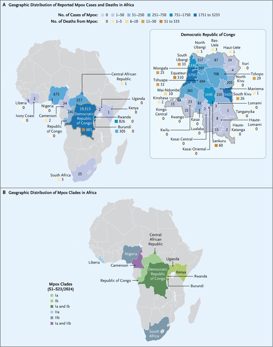 NEJM (@nejm) on Twitter photo Original Article by the <a href="/AfricaCDC/">Africa CDC</a>: Evolving Epidemiology of Mpox in Africa in 2024 nej.md/413jXfj
Editorial: Evolving Epidemiology of Mpox in Africa in 2024 nej.md/4jDN5Re
#IDTwitter Original Article by the <a href="/AfricaCDC/">Africa CDC</a>: Evolving Epidemiology of Mpox in Africa in 2024 nej.md/413jXfj
Editorial: Evolving Epidemiology of Mpox in Africa in 2024 nej.md/4jDN5Re
#IDTwitter