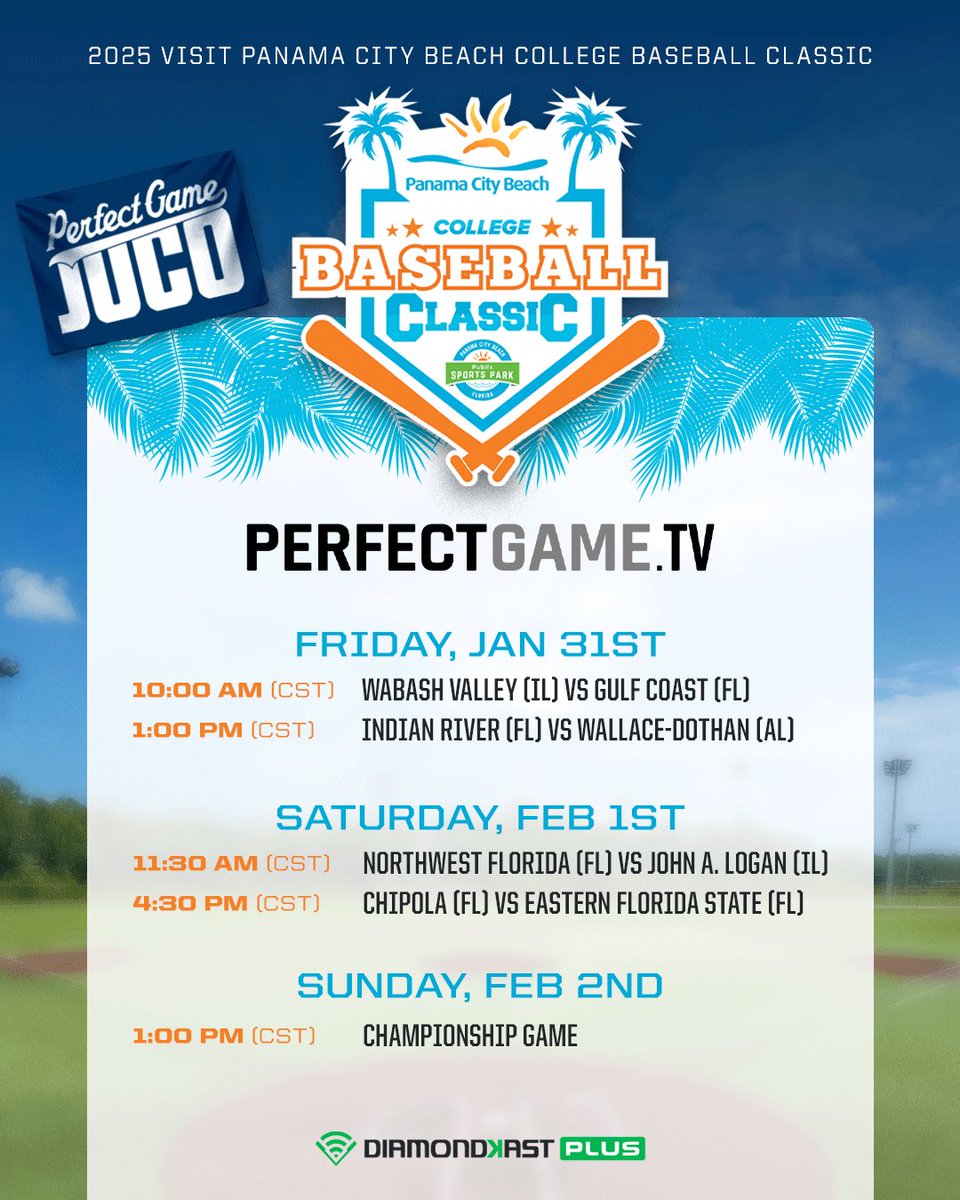 It all starts tomorrow as some of the best JUCO talent in the country takes the field in Panama City with 🖐️ of the games broadcast on PGTV. 🌴

bit.ly/42uH0Rc