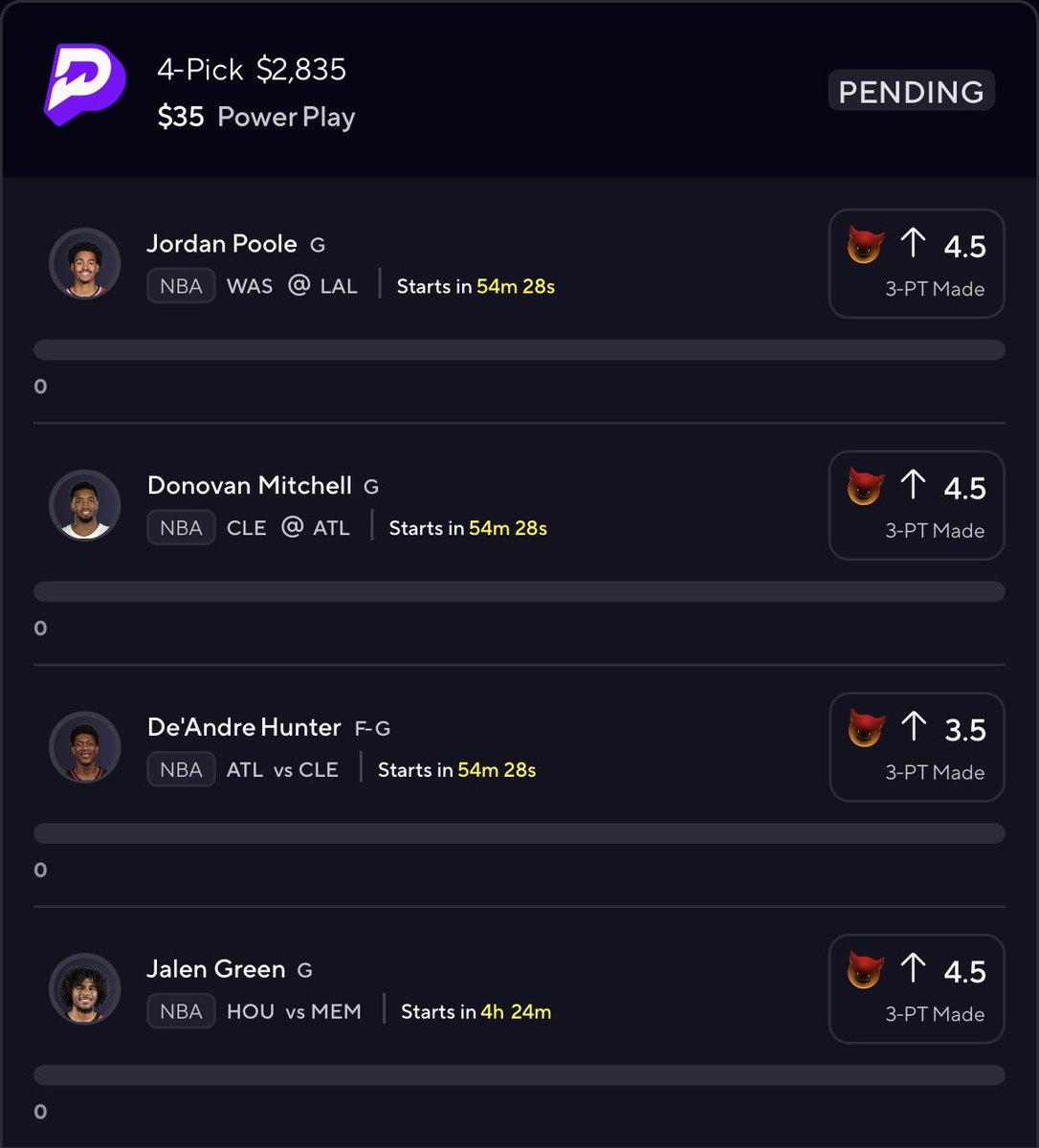 DoubleDownDrewJ's tweet photo. PrizePicks Demon Parlay 😈🏀

#PrizePicks #NBA #GamblingX https://t.co/u4jfMu3wQC