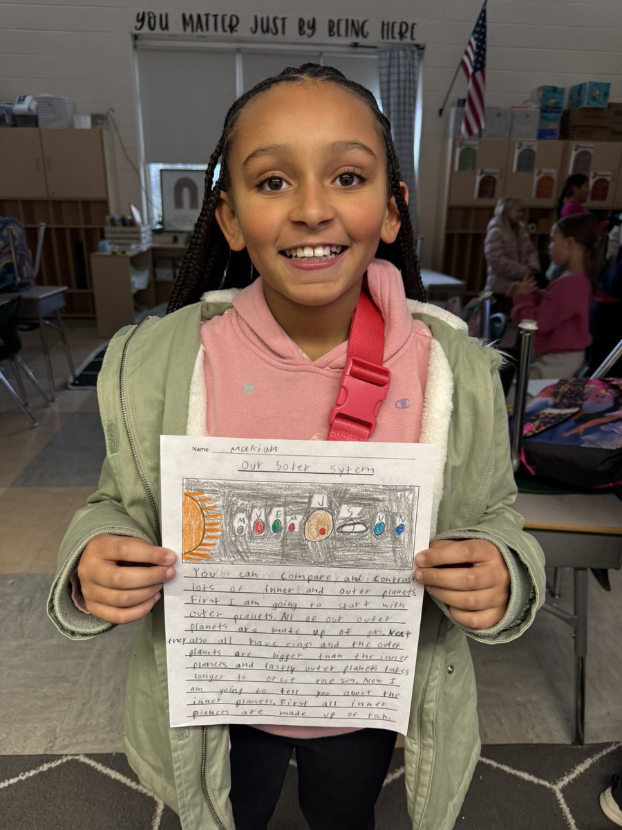 Mrs_Scanlon1's tweet photo. Launching into @Amplify Unit 7: Astronomy with compare + contrast writing about the inner and outer planets in our Solar System🪐 ✨🔭 #kcsdropedintoreading https://t.co/t92YtZGUZ6