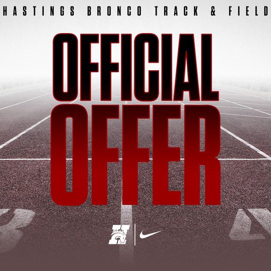 Extremely blessed to have received my 3rd offer from <a href="/HCBroncoXCTF/">Hastings College T&F / XC</a> #AGTG