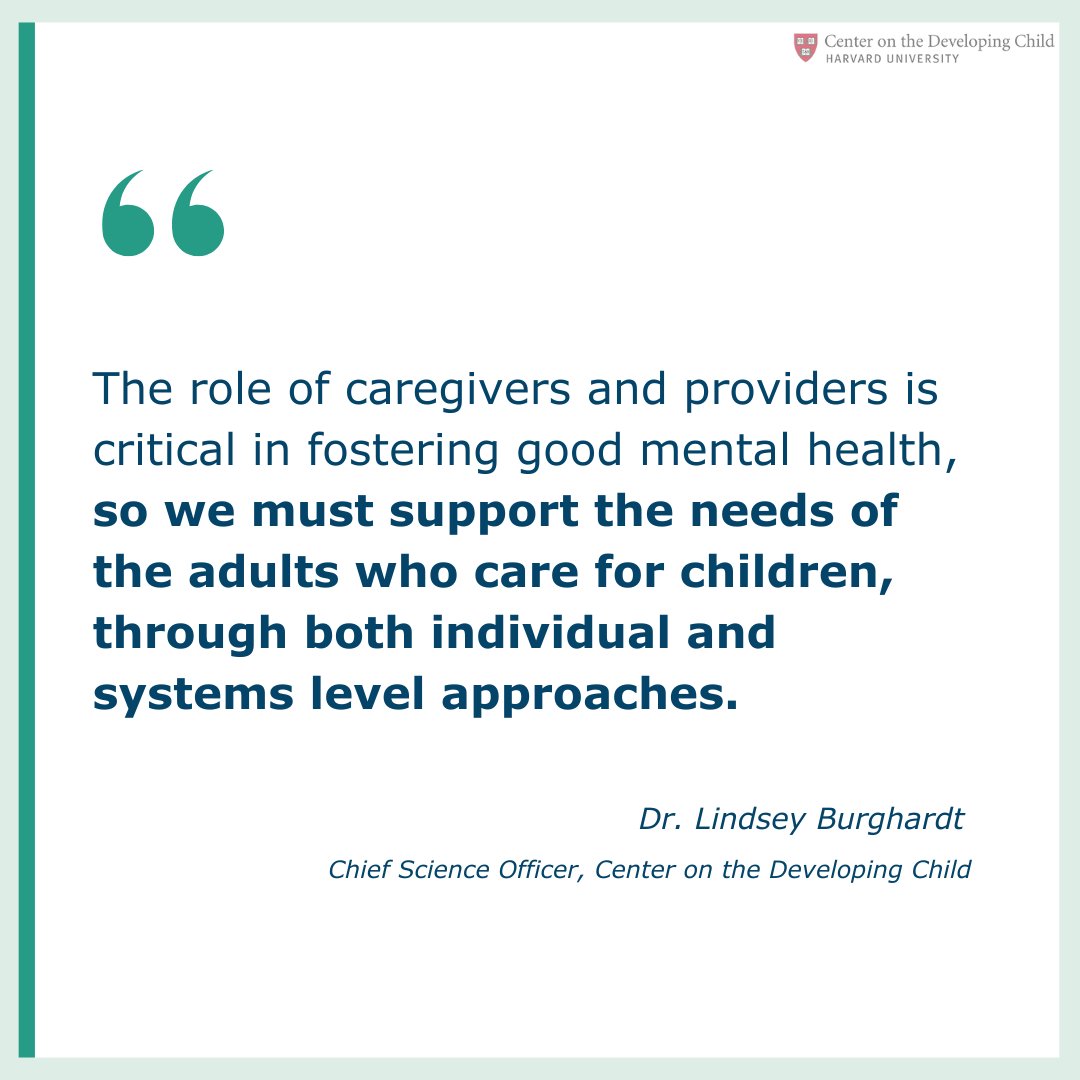 This Parental Mental Health Day, we want to emphasize that supporting caregivers is supporting young children. Learn more in this piece by Dr. Lindsey Burghardt, our Chief Science Officer: bit.ly/4gjGRmY