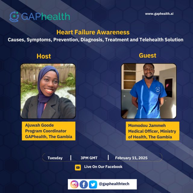 Join the conversation on Heart Failure Awareness!!

Gambia GAPhealth is inviting you to a scheduled Zoom meeting.

Join Zoom Meeting

us06web.zoom.us/j/87954648848?…

Meeting ID: 879 5464 8848

Passcode: 517110