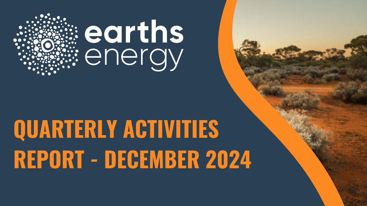 EarthsEnergyASX's tweet photo. We're pleased to provide our Quarterly Activities Report for the December 2024 quarter.

Read the full report here 👉 https://t.co/ASZh5rNywP

#RenewableEnergy #Geothermal #Sustainability https://t.co/BJHIvNcbkb