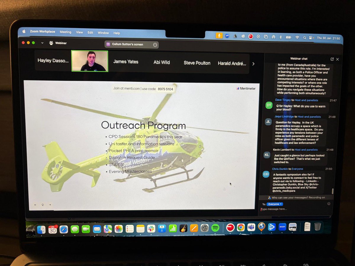 Now <a href="/capsutton/">Callum Sutton</a> discussing critical care paramedic education and the management of penetrating trauma in the pre-hospital environment