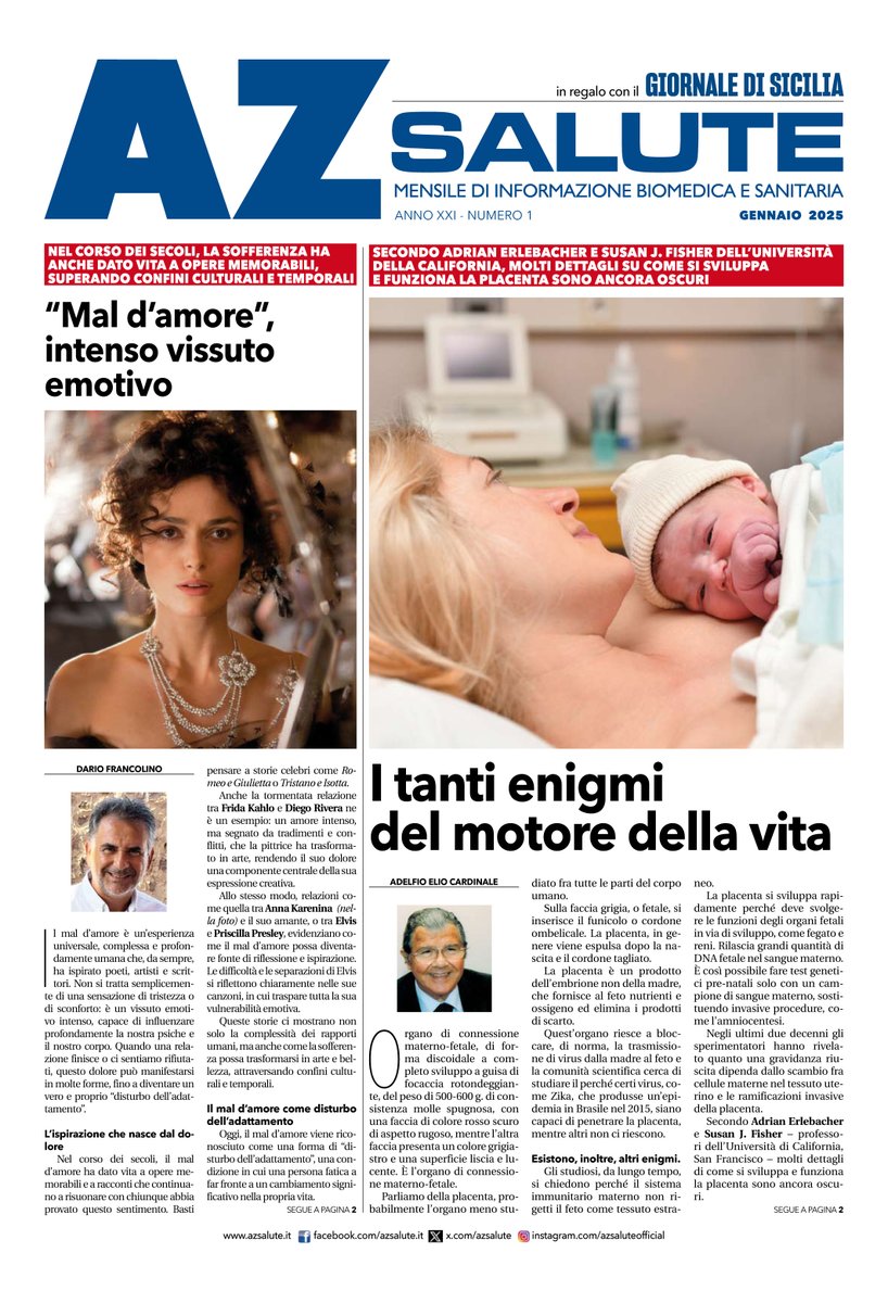 AZSalute's tweet photo. Con il numero di gennaio AZ Salute inizia il suo XXI anno. Come sempre, trovate il tabloid, in edicola, ogni ultimo mercoledì di ogni mese, in regalo con il Giornale di Sicilia.
https://t.co/zuXr6z9zFK

#AZsalute #GiornalediSicilia #tablois #salute #benessere #medicina https://t.co/qMKSqLfJ8P