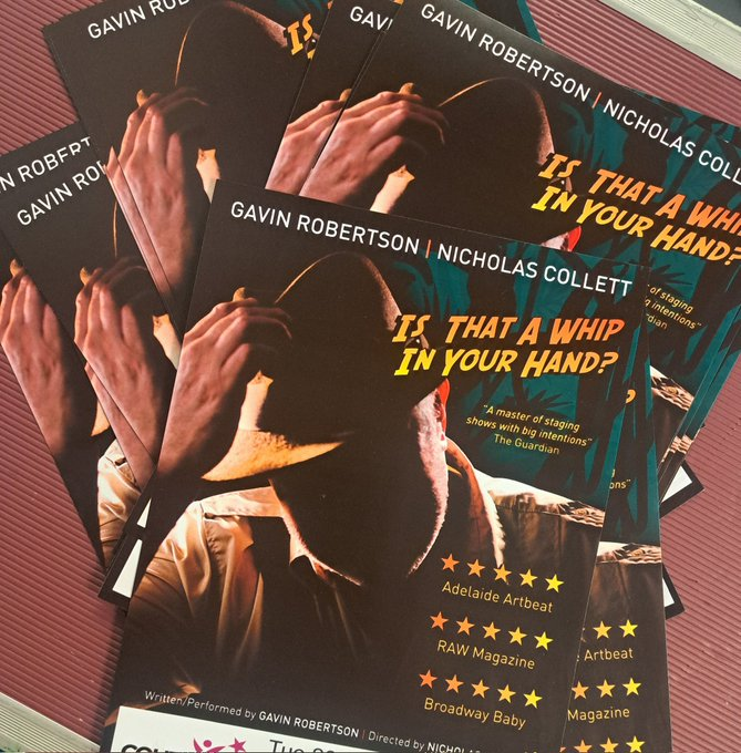 starlingce's tweet photo. Side splitting funny and a cracking performance as always.  Many thanks @comgavrob &amp; @nikolakolai for an absolutely wonderful show.  @RoperyHall @PhillippaW2 #IsThatAWhipInYourHand #raiders #comedy #theatre https://t.co/wuZWYV6jpD