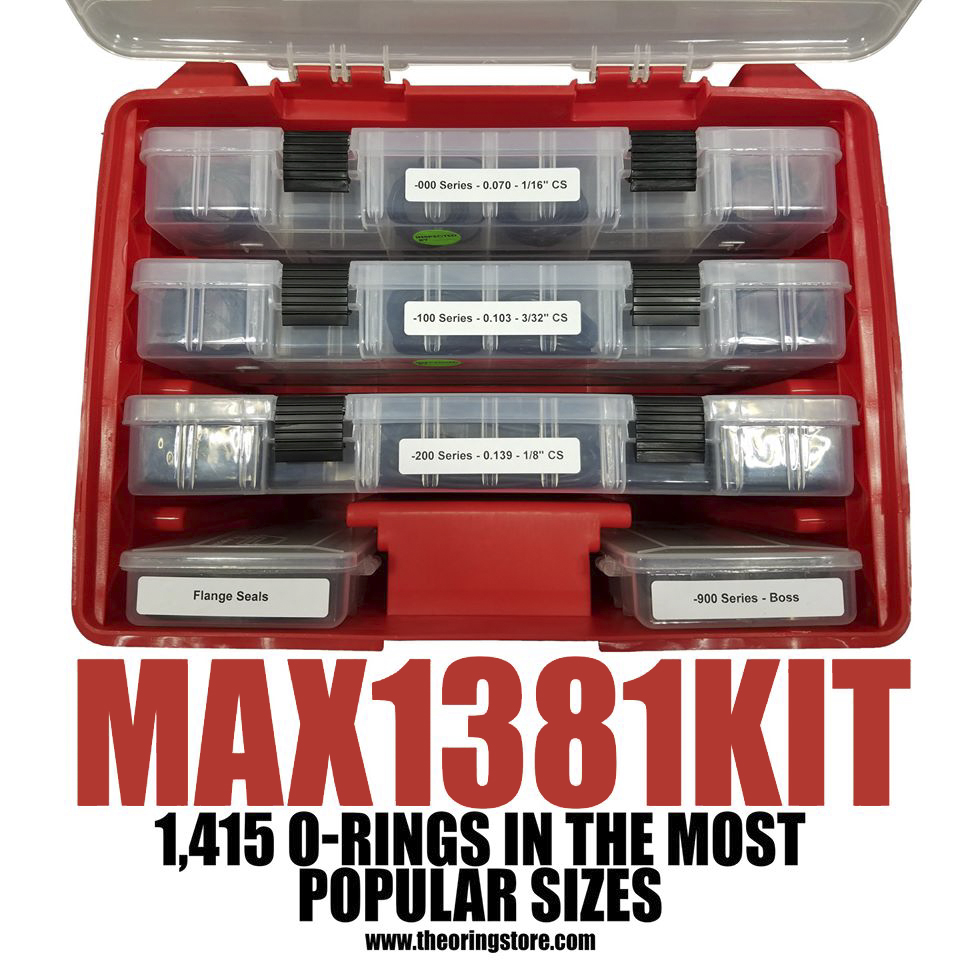 The Kitting Department loves assembling these. All of the popular AS568 Standard size O-Rings in one box! Make sure you have a good chance of having your replacement O-Ring on hand. You don't want to wait while you are experiencing downtime! 

Check theoringstore.com or