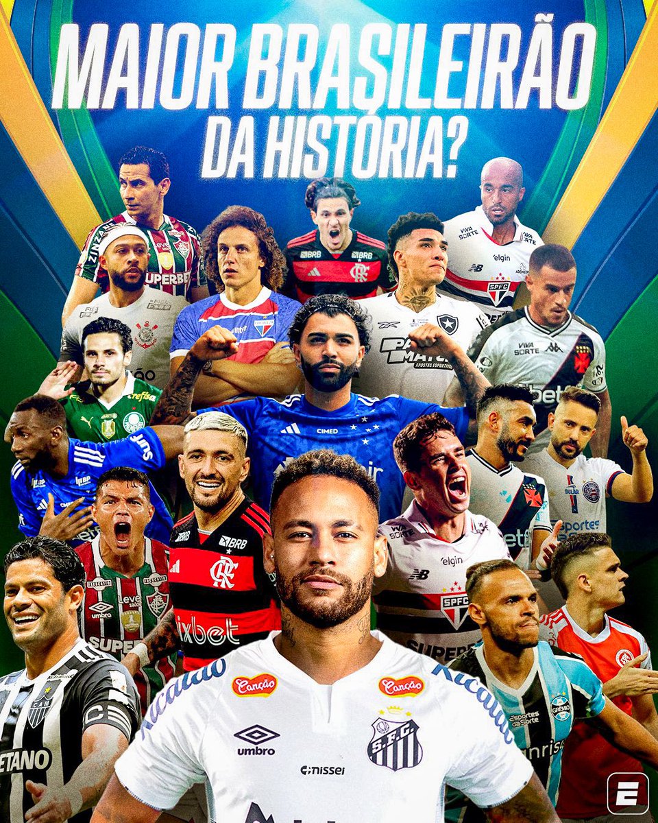 🤯🇧🇷 En Brasil ya hablan de que se viene el “MEJOR BRASILEIRÃO DE LA HISTORIA”.

Este es el póster con todas sus figuras. 😮‍💨

⁉️ ¿Opiniones?