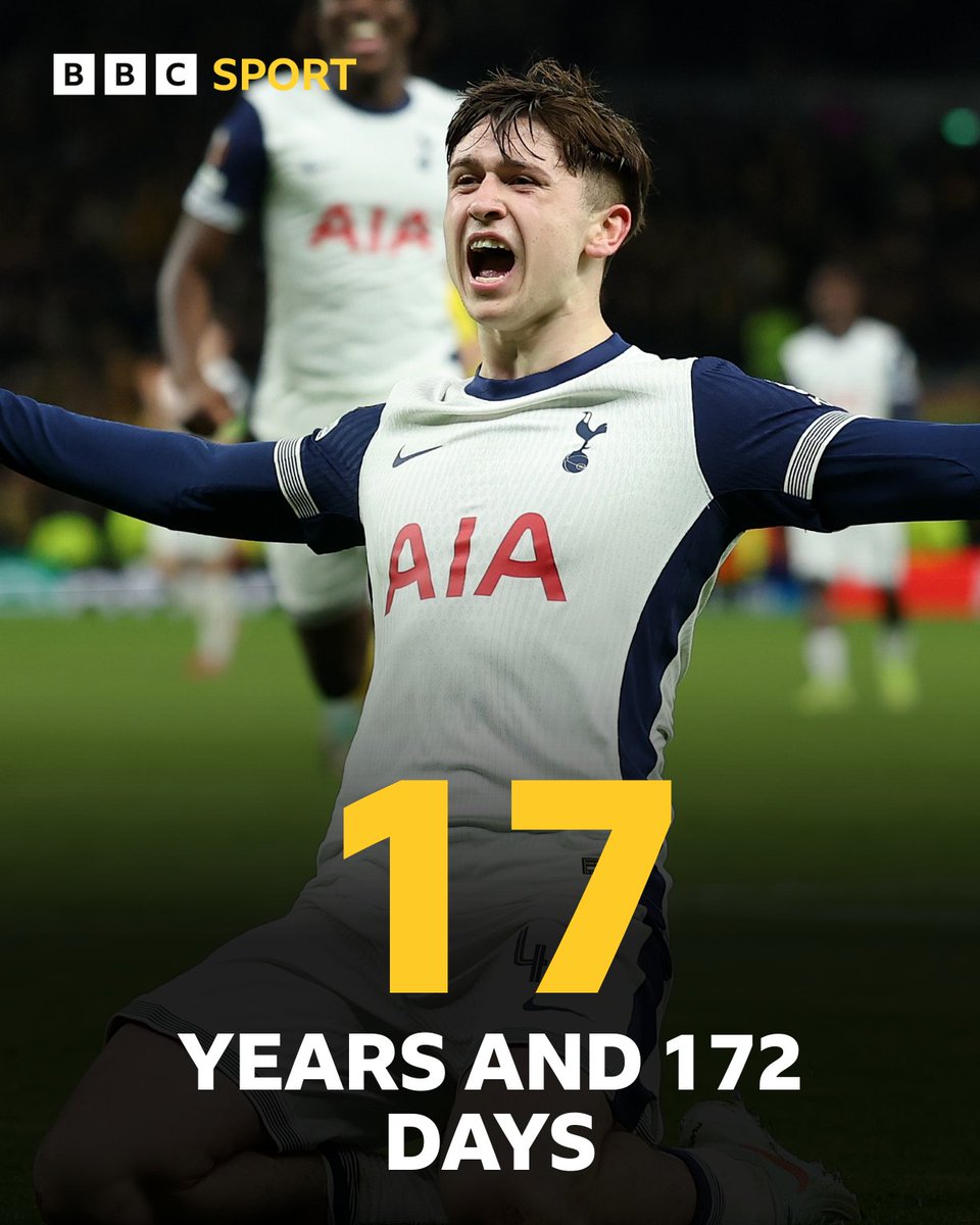 Mikey Moore is now England's youngest ever scorer in a major European competition. 

He breaks Jimmy Greaves' record which has stood since 1957. 🤯

#BBCFootball #UEL #THFC
