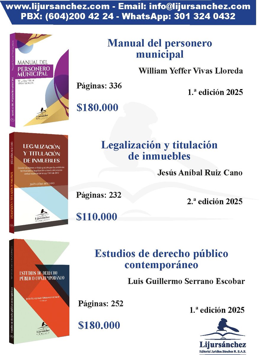 EDITORIAL JURÍDICA SÁNCHEZ (@lijursanchez) on Twitter photo 