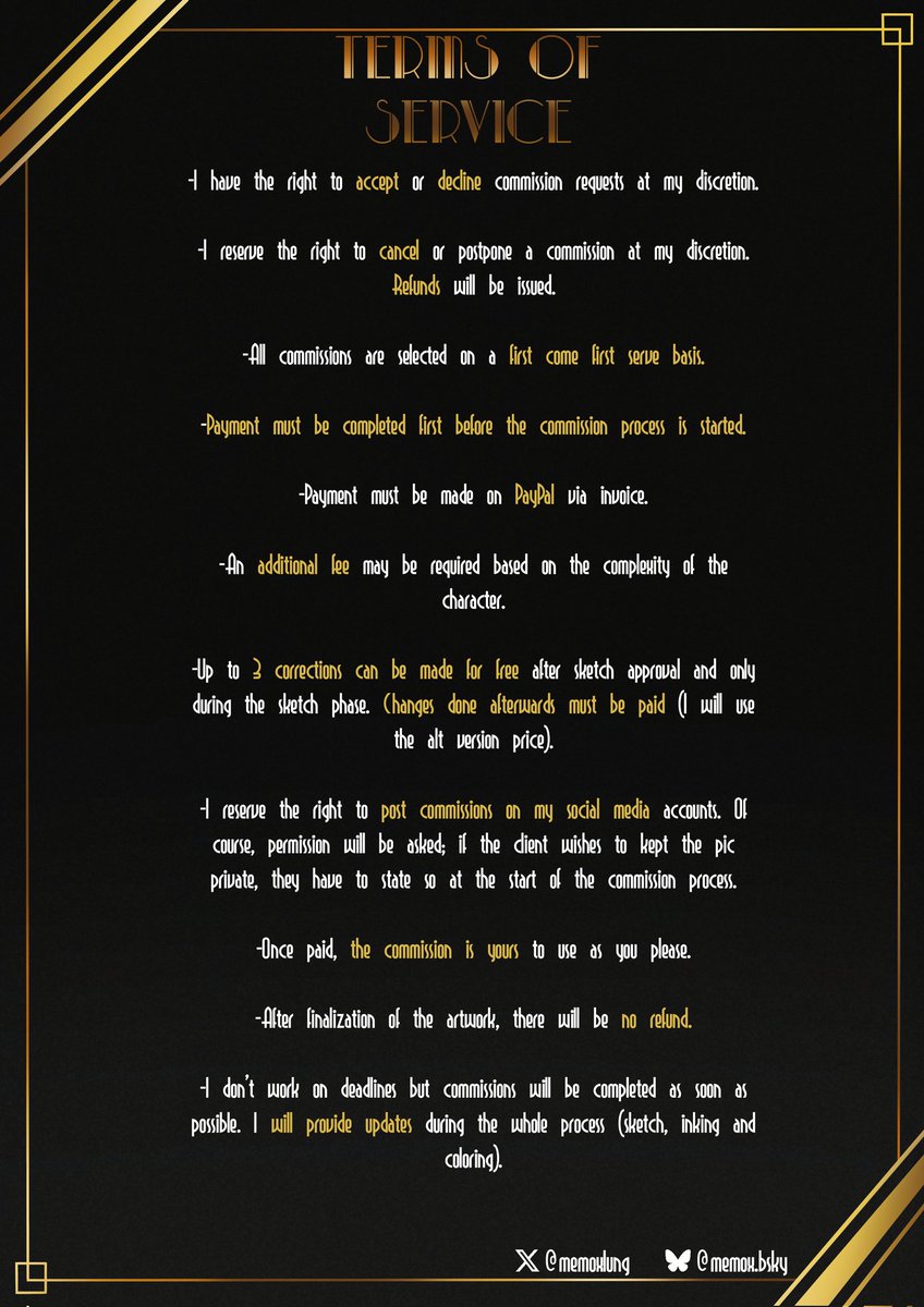 Co.mmi.ssio.ns are Officially open!
Thank you everyone who reached out for them!

I'll start with 3 slots. For further information, please DM me!